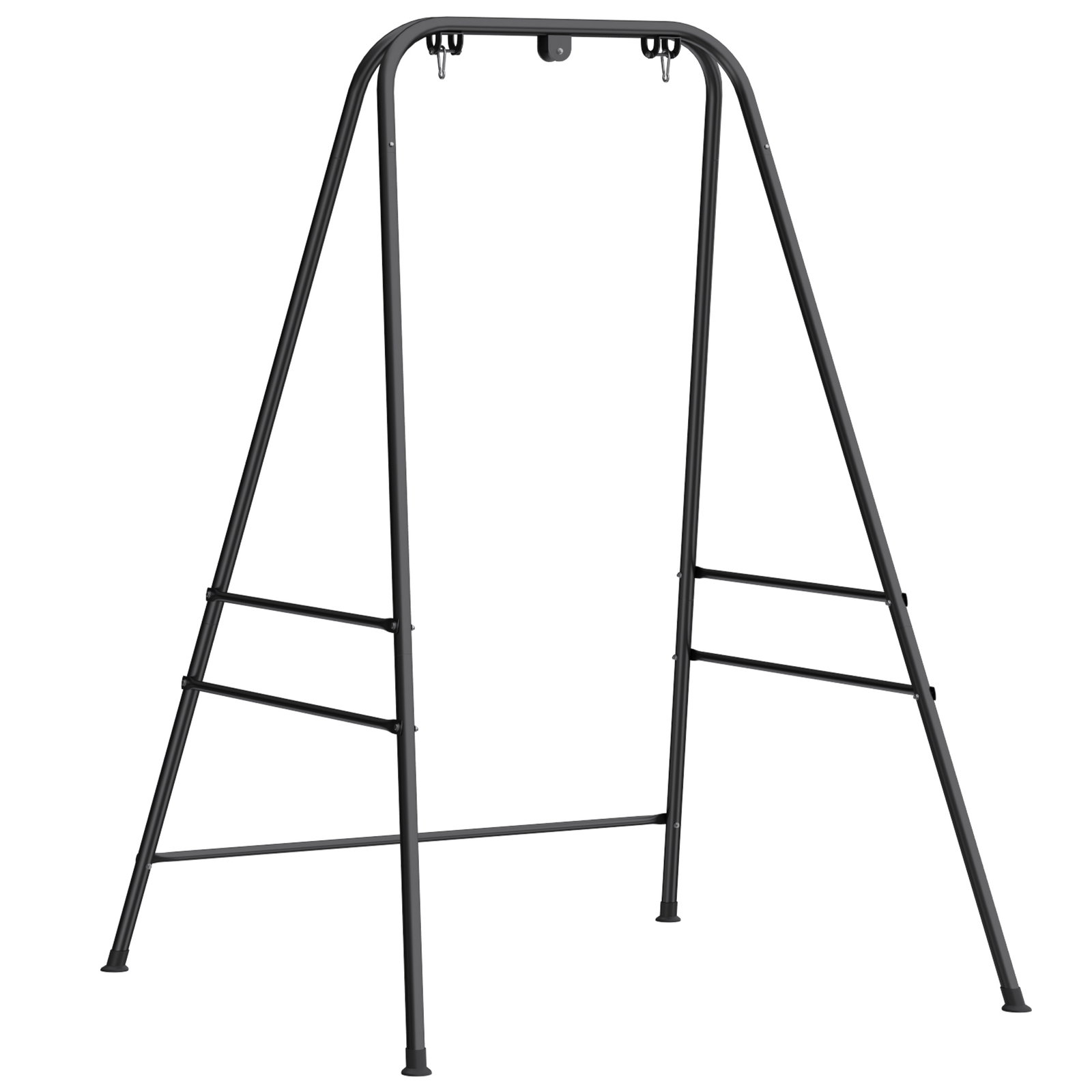 Suporte para cadeira suspensa rede 183 cm suporte para balanço estrutura de aço almofadas antiderrapantes preto