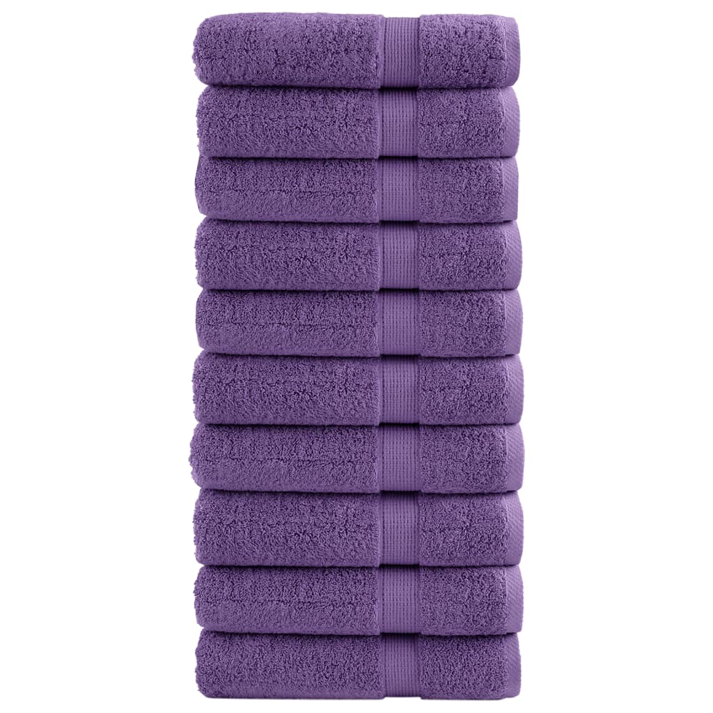 Toalhas de banho premium solund 10 pcs 70x140 cm 600 gsm roxo