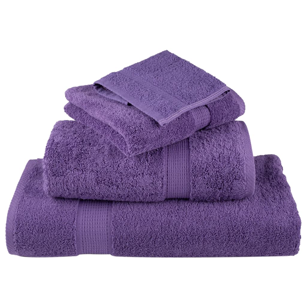 Toalhas de banho premium solund 10 pcs 70x140 cm 600 gsm roxo