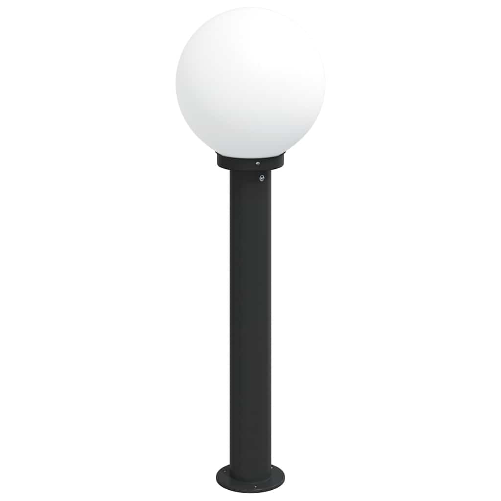 Luminárias de poste, 3 unidades, 80 cm, pretas, IP44