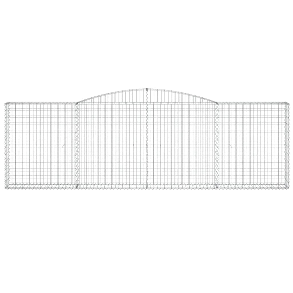 Cestos gabião arqueados 8pcs 400x30x120/140cm ferro galvanizado