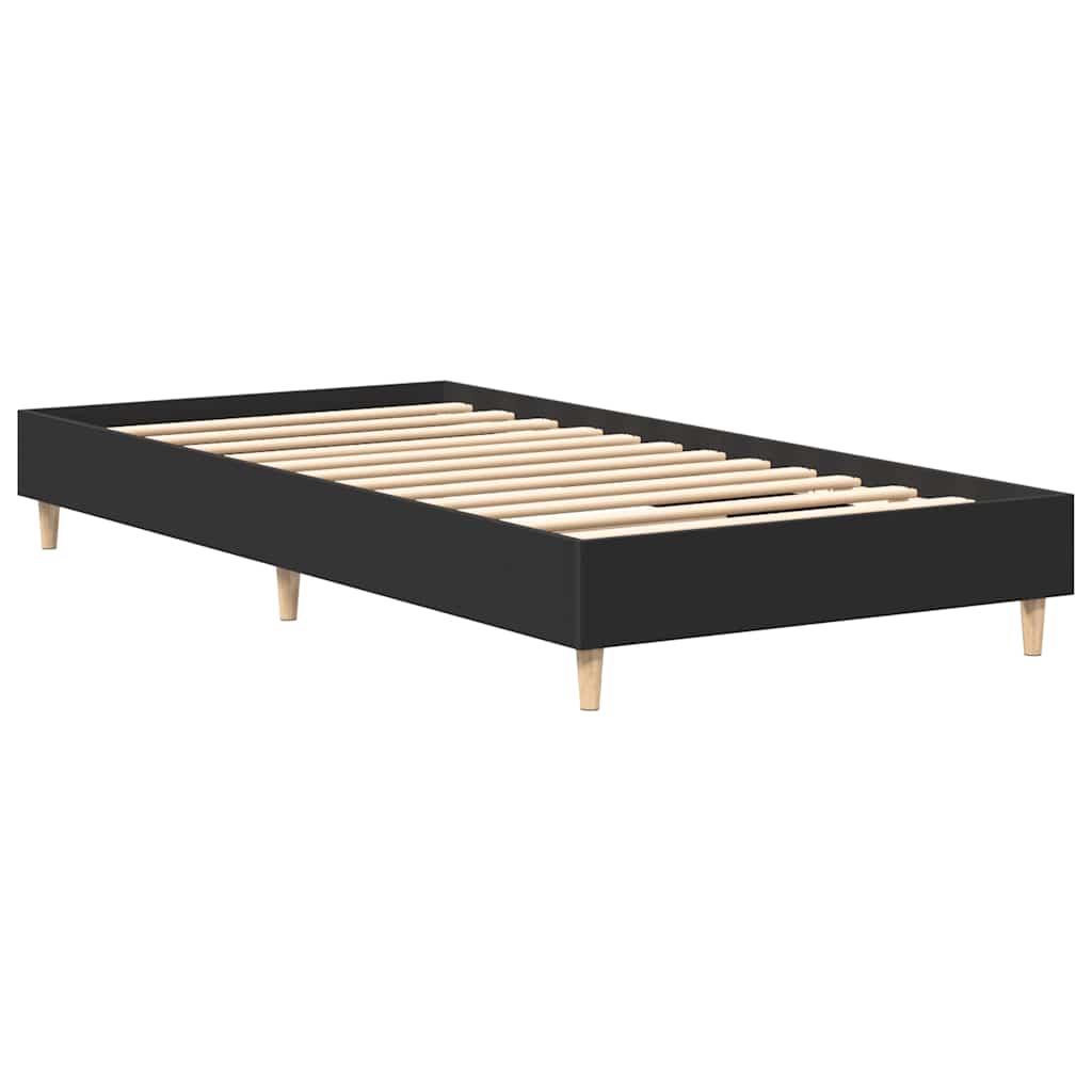 Estrutura cama s/ colchão 90x190 cm derivados de madeira preto