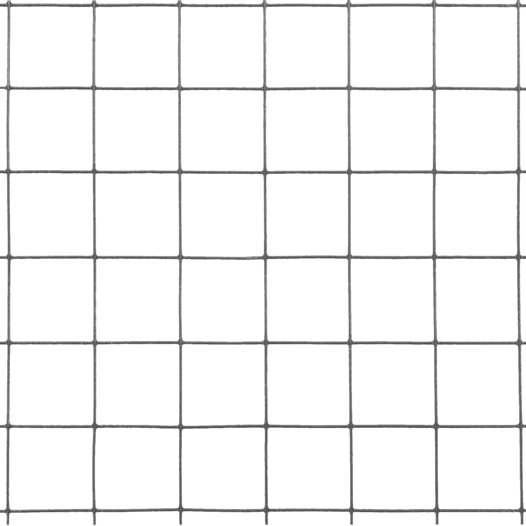 Cerca arame galinheiro 10x0,5m aço c/ revestimento PVC cinzento