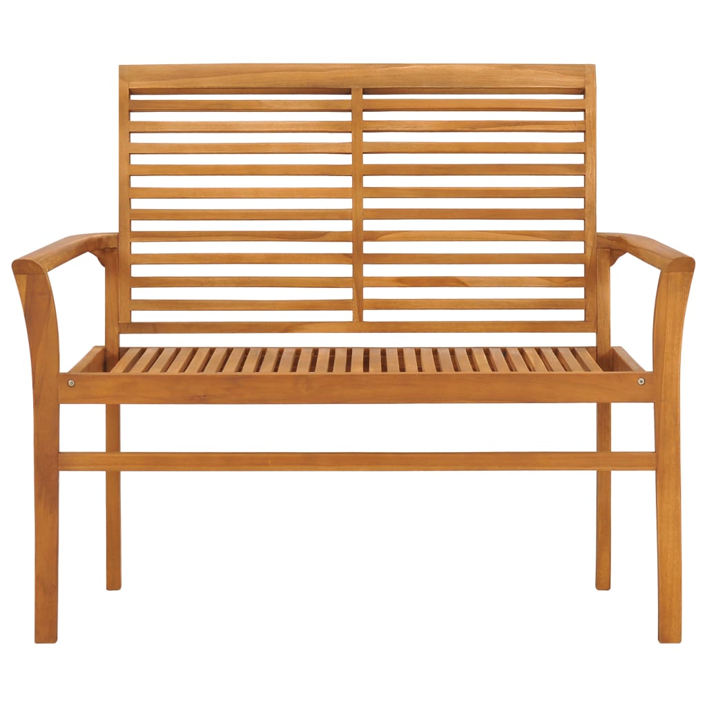 Banco de jardim c/ almofadão vermelho 112 cm teca maciça