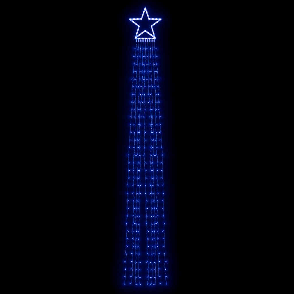 Iluminação p/ árvore de natal 320 luzes LED 375 cm azul