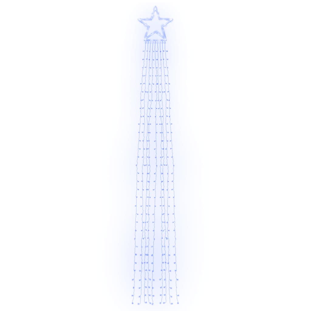 Iluminação p/ árvore de natal 320 luzes LED 375 cm azul