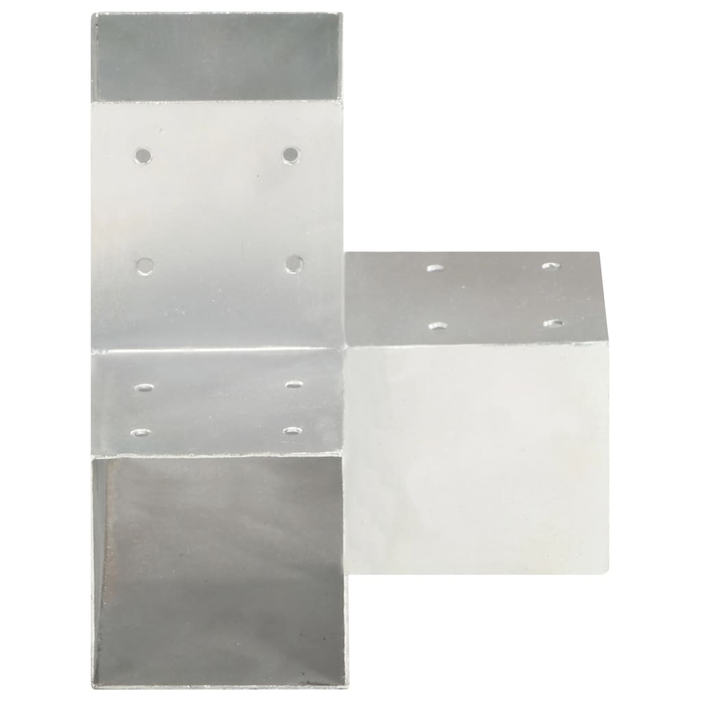 Base para poste em forma de y 91x91 mm metal galvanizado