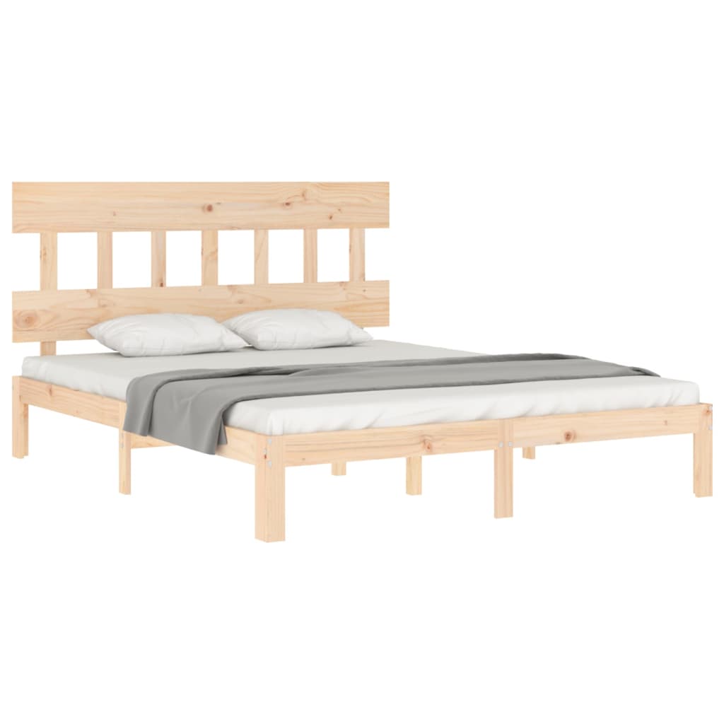 Estrutura de cama king size com cabeceira madeira maciça