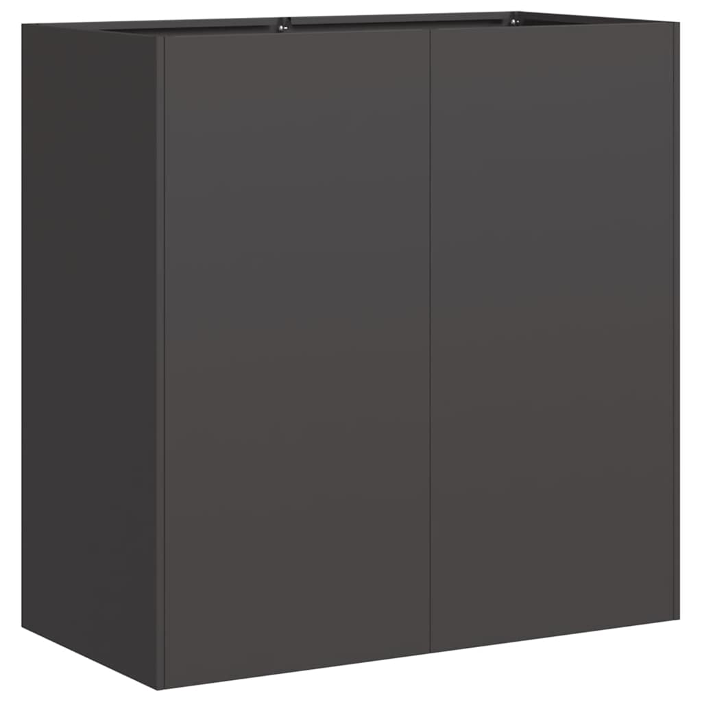 Vaso floreira 80x40x80 cm aço laminado a frio preto