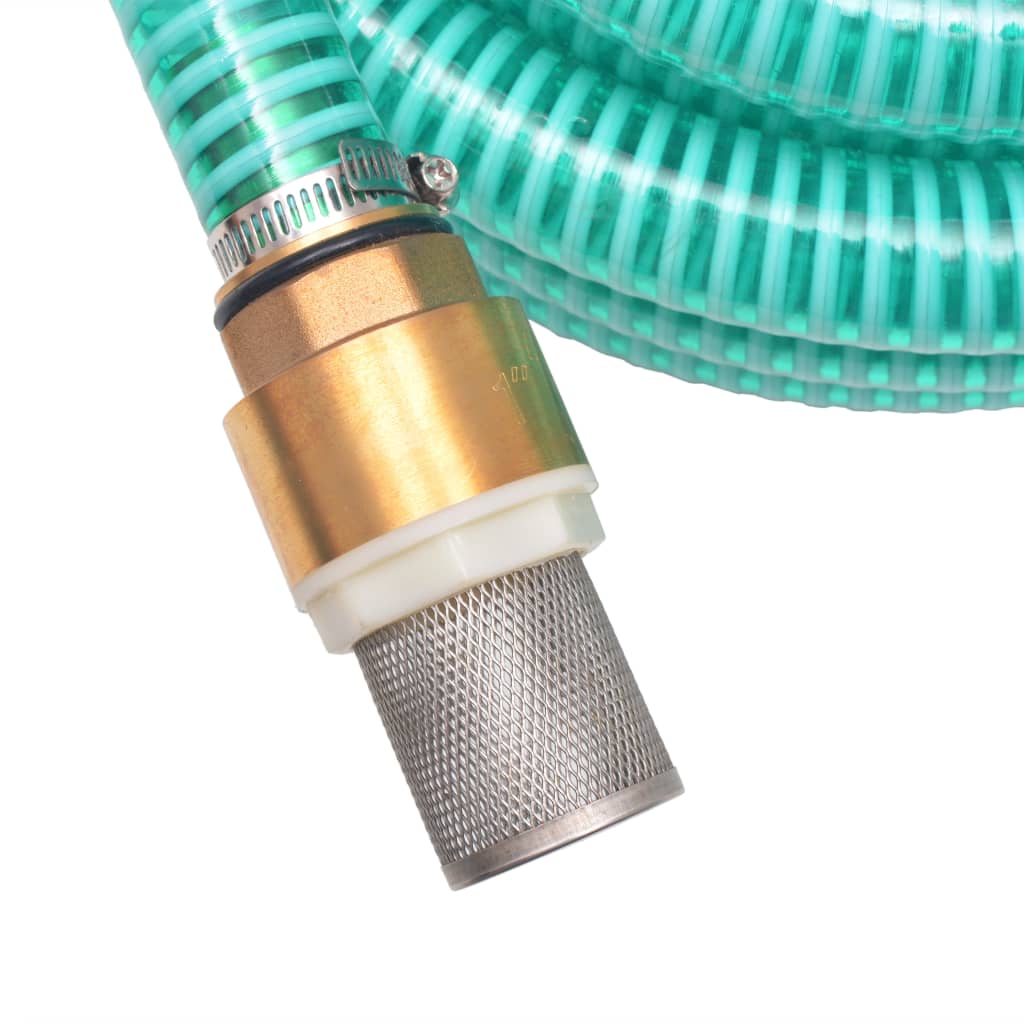Mangueira de sucção com conectores de latão 3 m 25 mm verde