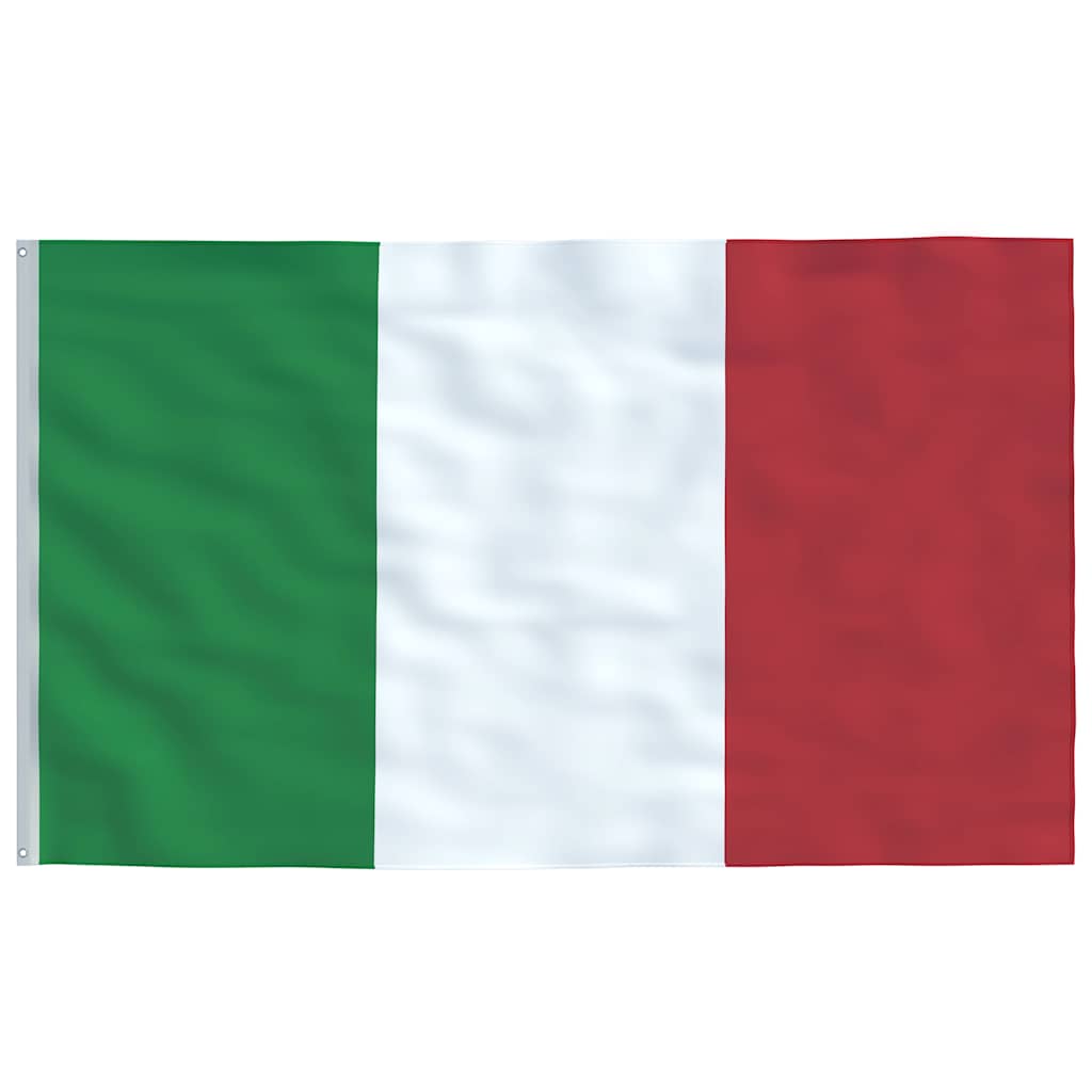 Bandeira da itália e mastro 6,08 m alumínio
