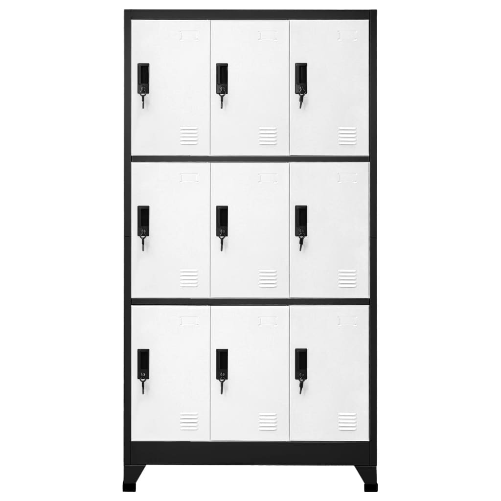 Cacifo aço 90x45x180 cm antracite e branco
