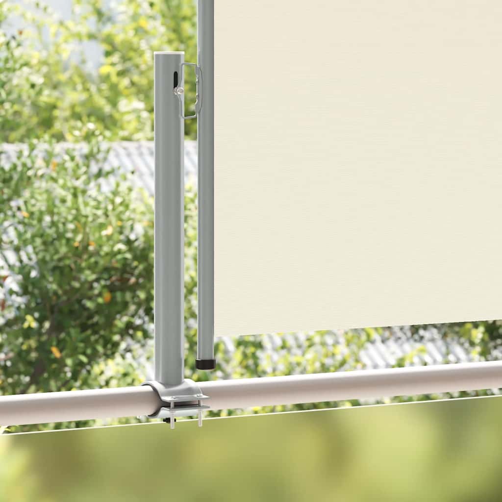Toldo lateral retrátil para pátio 100x300 cm creme