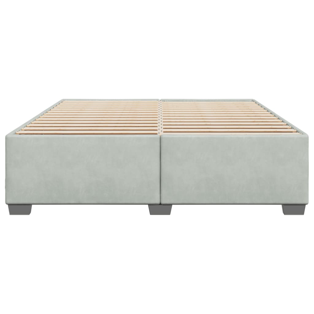 Estrutura de cama sem colchão 180x200 cm veludo cinzento-claro
