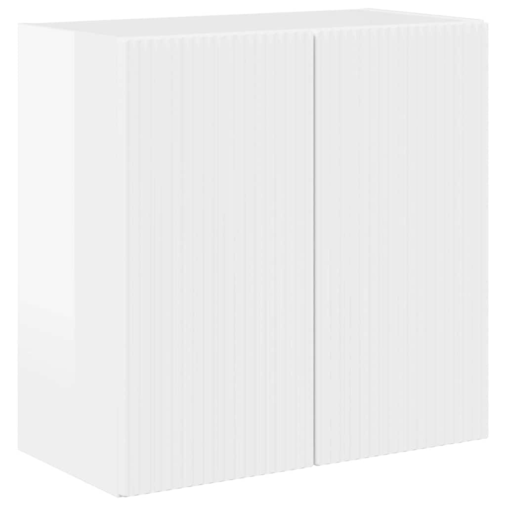 Armário de TV de parede 59,5 x 31 x 60 cm branco brilhante