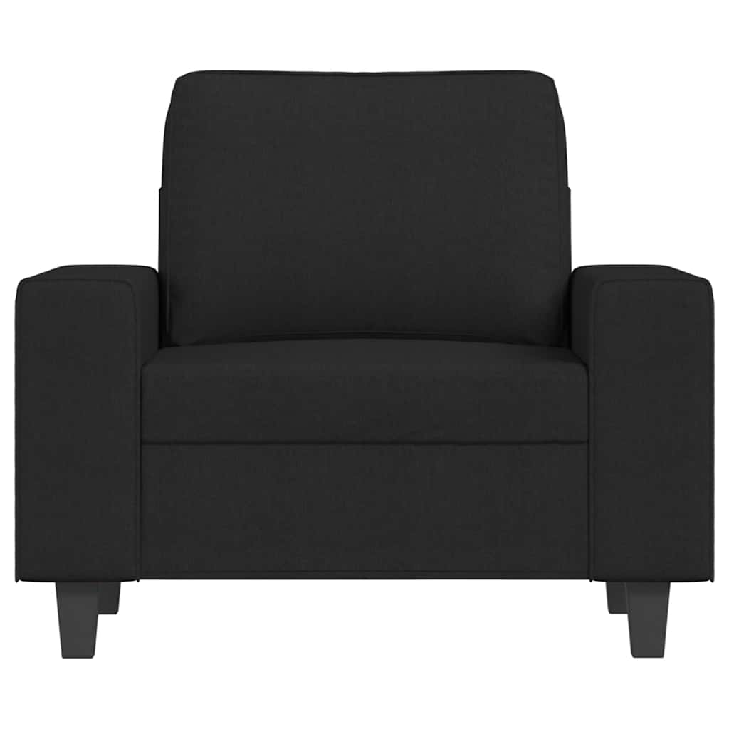 Poltrona com apoio de pés 60 cm tecido preto