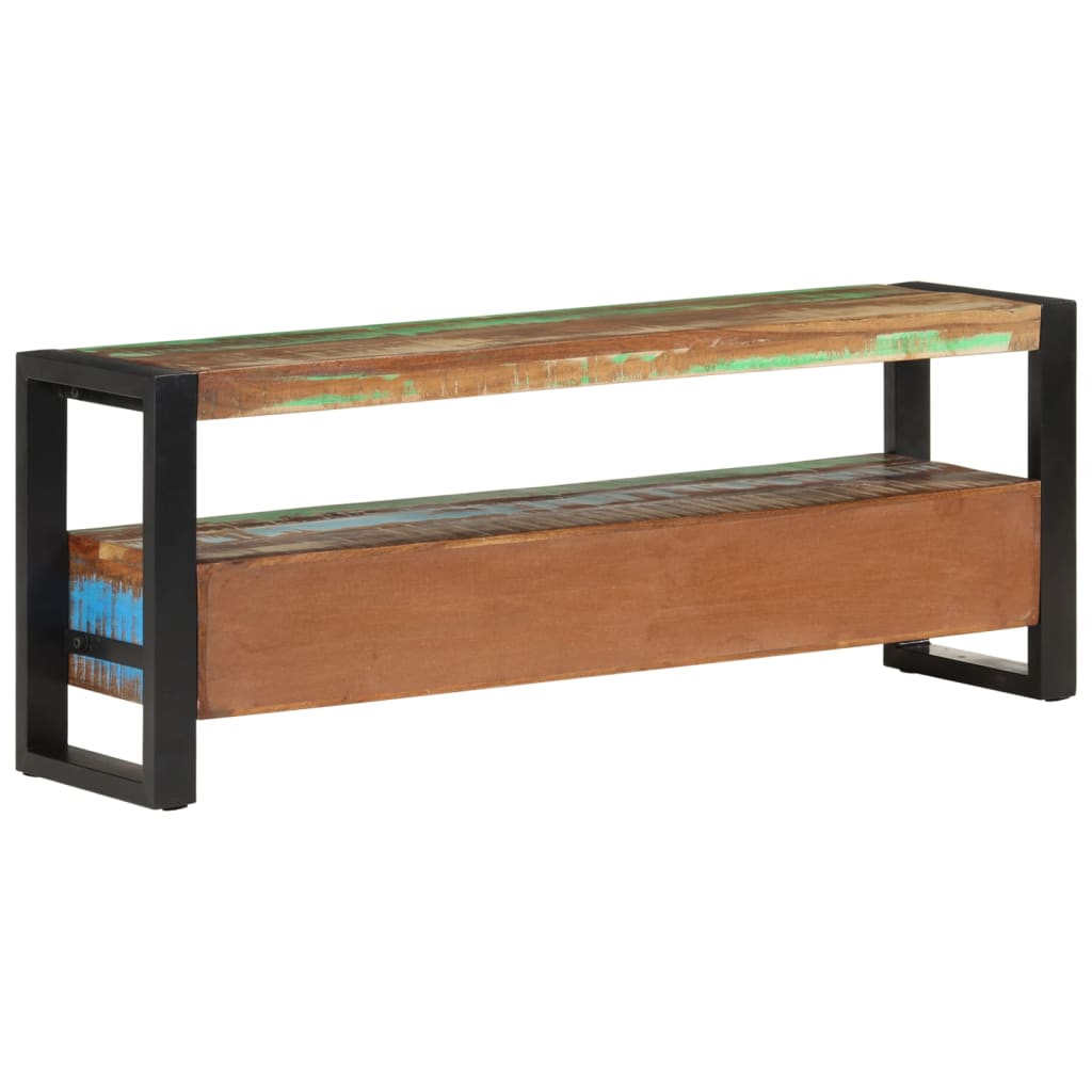 Móvel de TV 120x30x45 cm madeira recuperada maciça