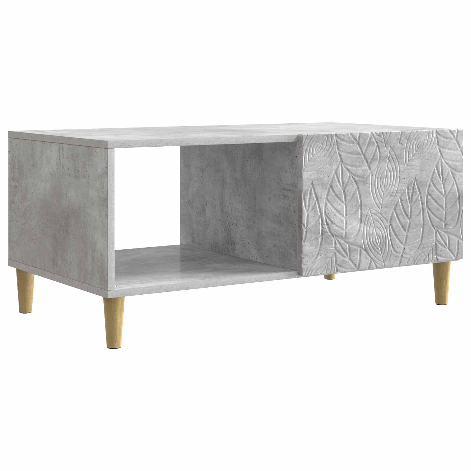 Mesa de centro cinzento cimento 90 x 50 x 40 cm