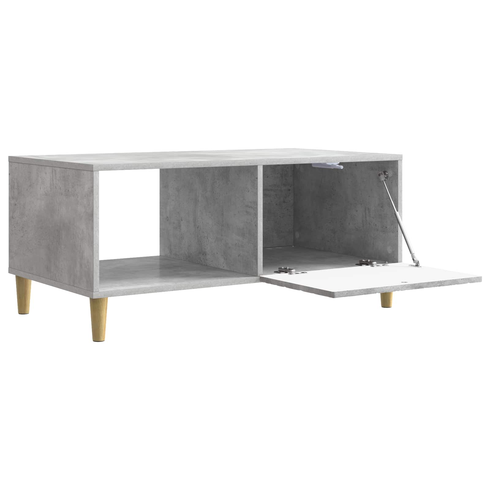 Mesa de centro cinzento cimento 90 x 50 x 40 cm
