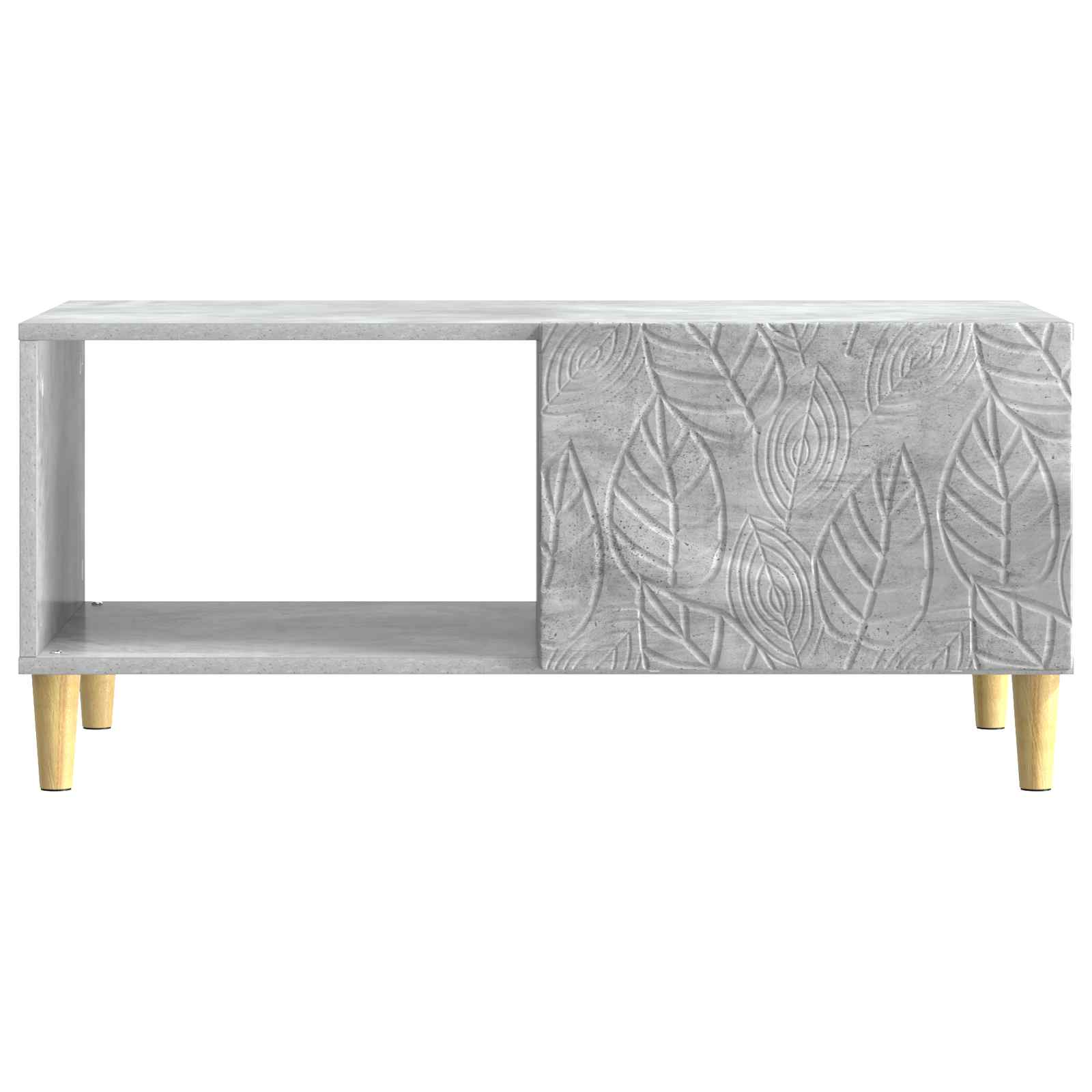 Mesa de centro cinzento cimento 90 x 50 x 40 cm