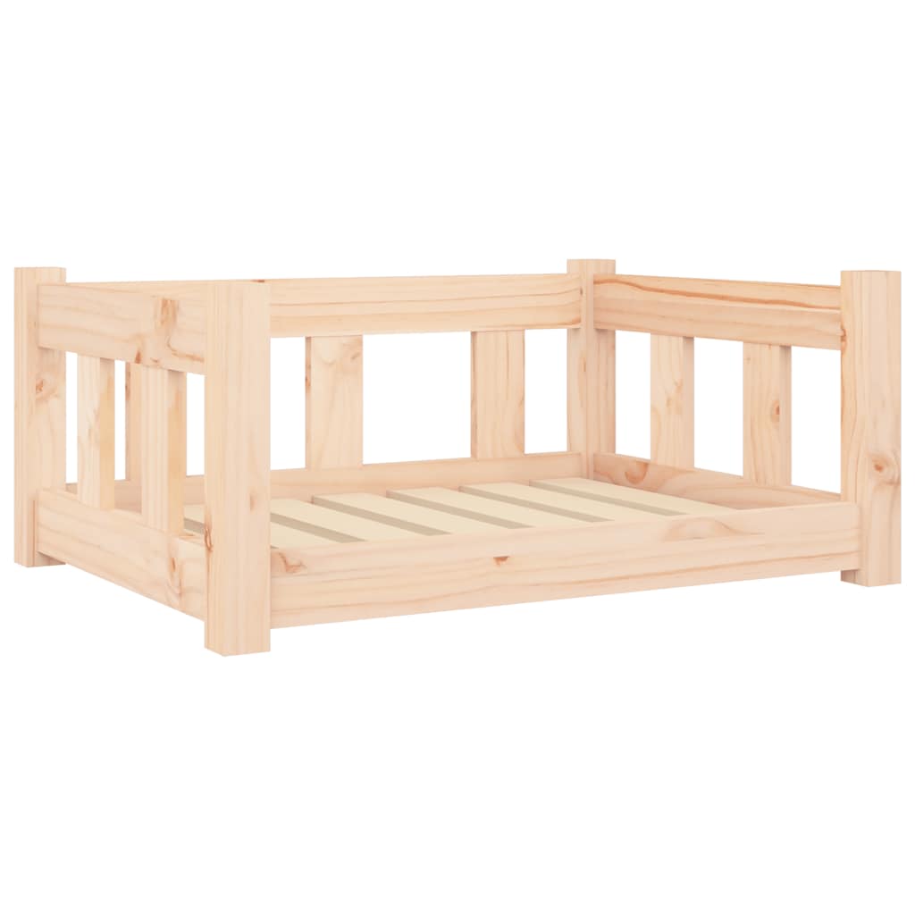 Cama para cães 65,5x50,5x28 cm madeira de pinho maciça