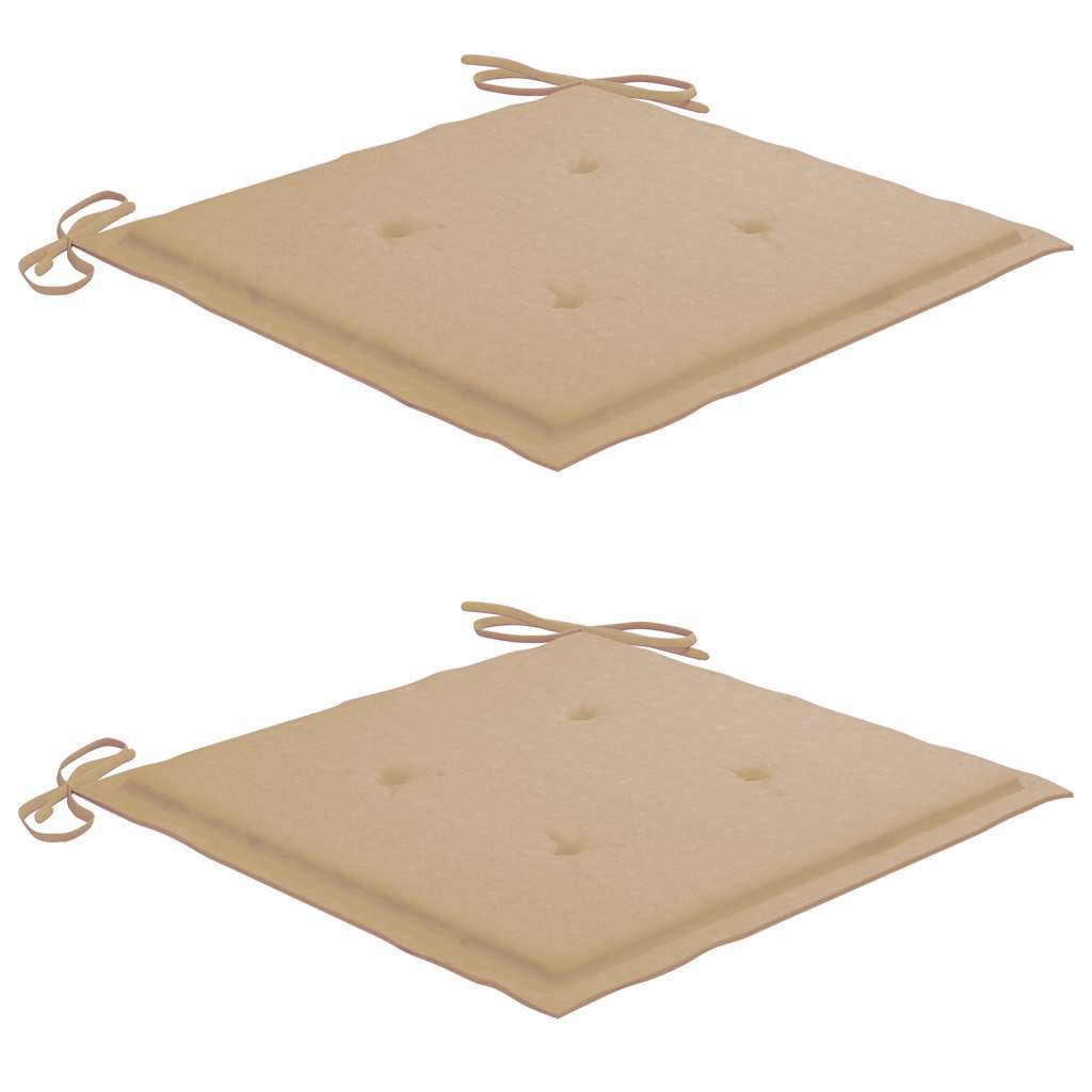 Cadeiras exterior dobráveis c/ almofadões 2 pcs acácia maciça