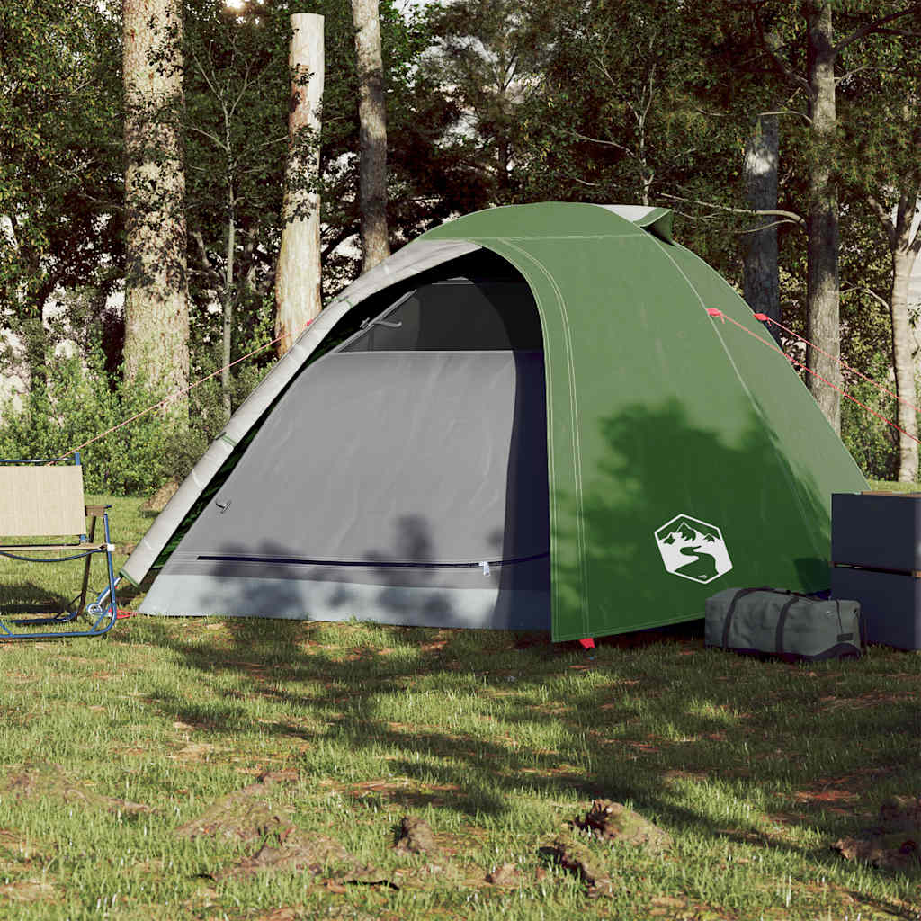 Tenda de campismo cúpula para 4 pessoas impermeável verde