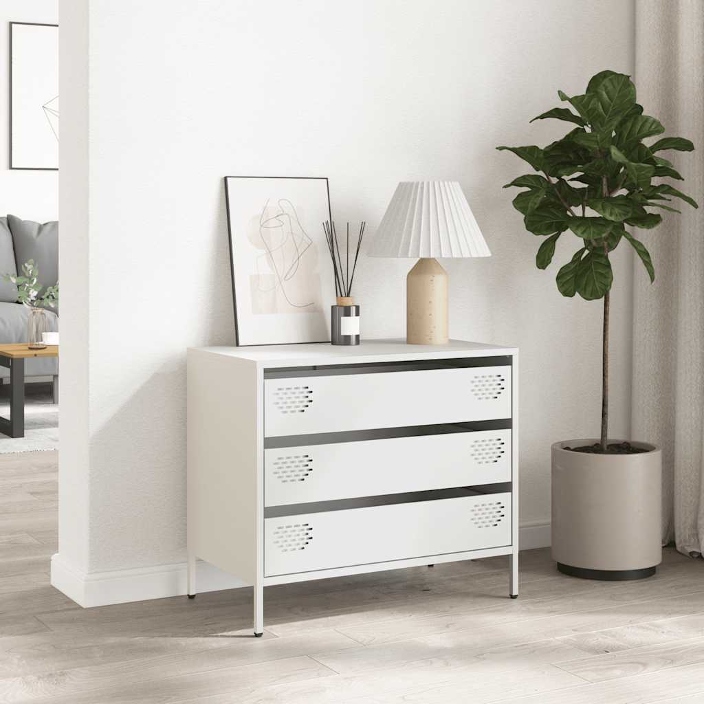 Aparador 68x39x58,5 cm aço laminado a frio branco