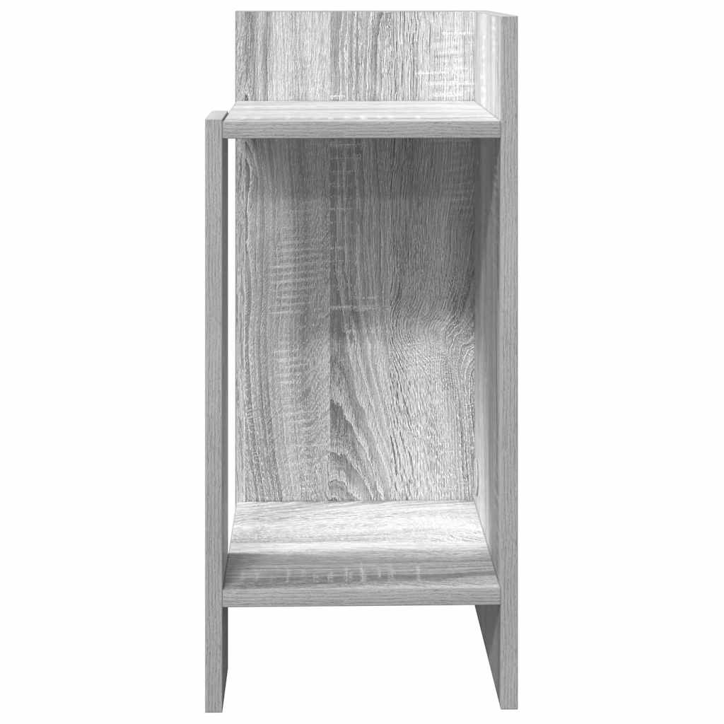 Mesa lateral com prateleira 110x50x103 cm cinzento sonoma
