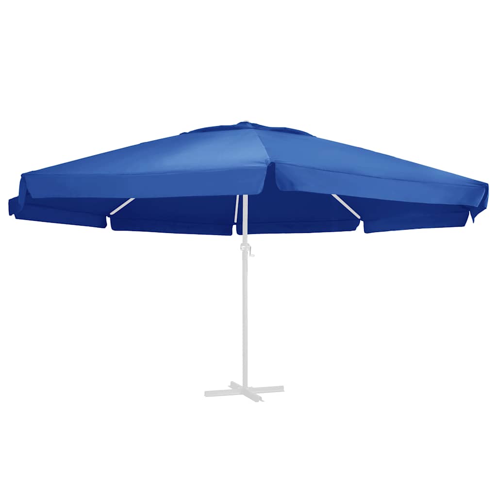 Tecido de substituição p/ guarda-sol exterior 610 cm azul-ciano