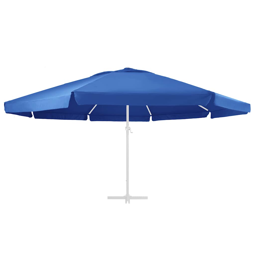 Tecido de substituição p/ guarda-sol exterior 610 cm azul-ciano