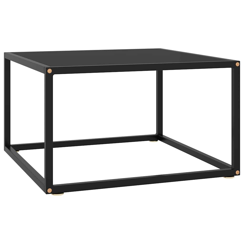 Mesa de centro 60x60x35 cm vidro preto