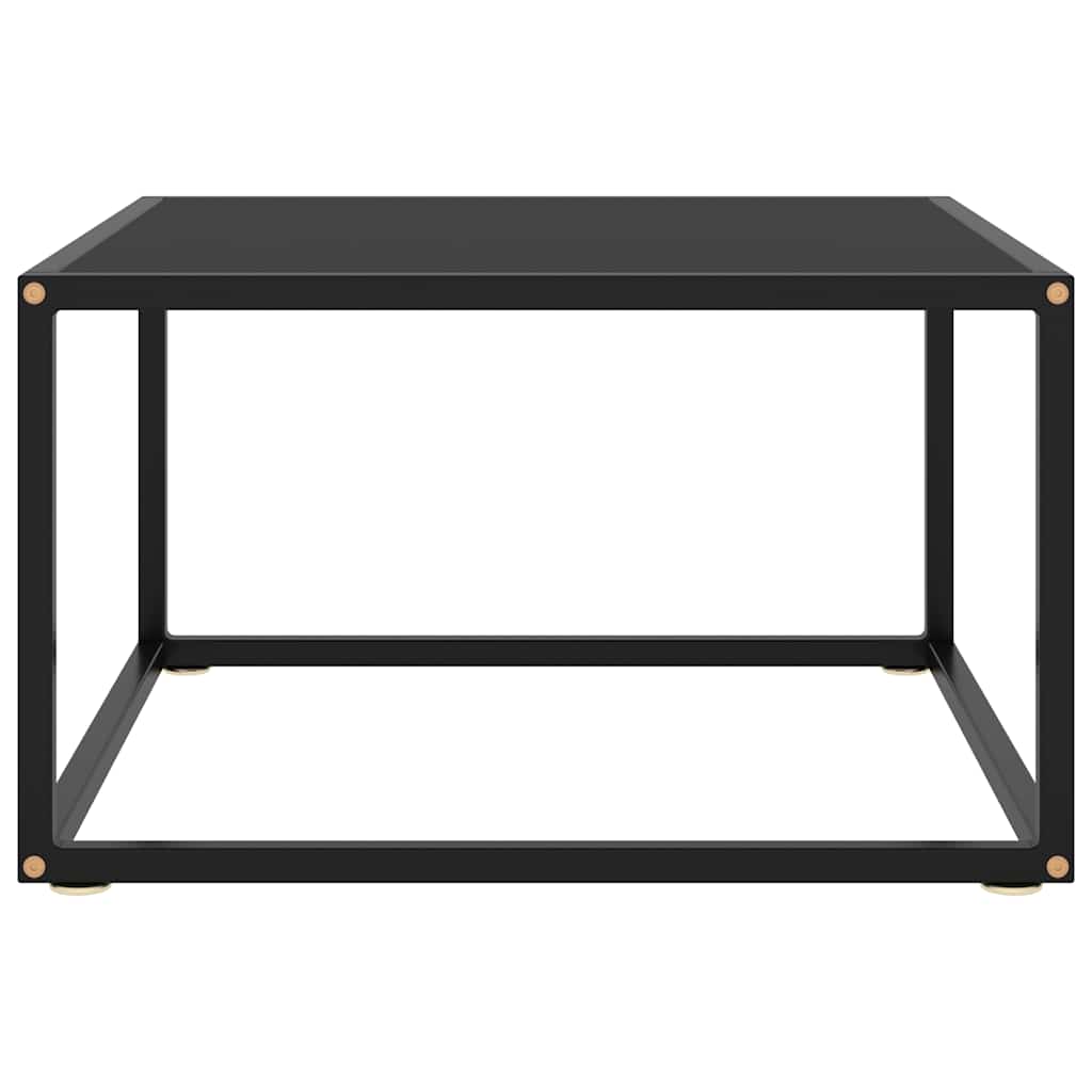 Mesa de centro 60x60x35 cm vidro preto
