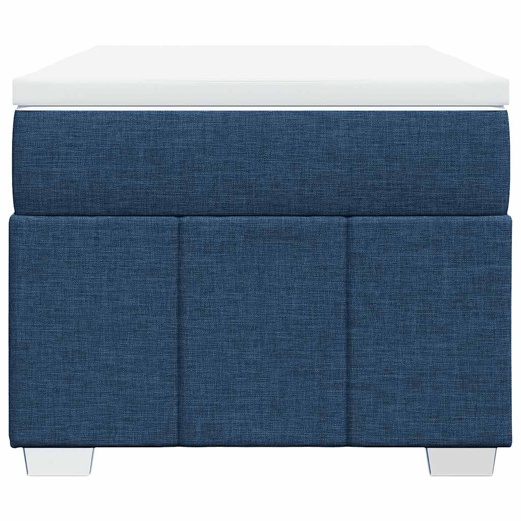 Cama com molas/colchão 100x200 cm tecido azul