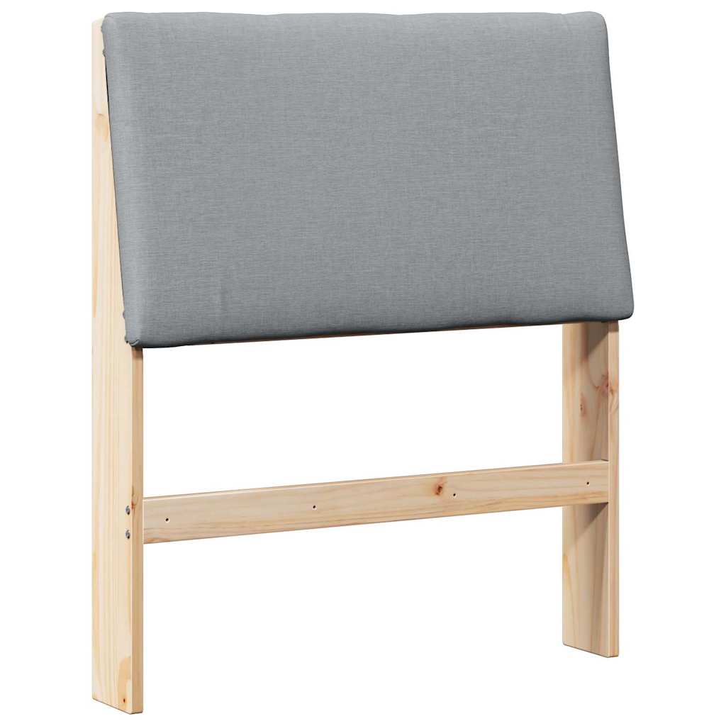 Cabeceira estofada cinzento-claro 80 cm