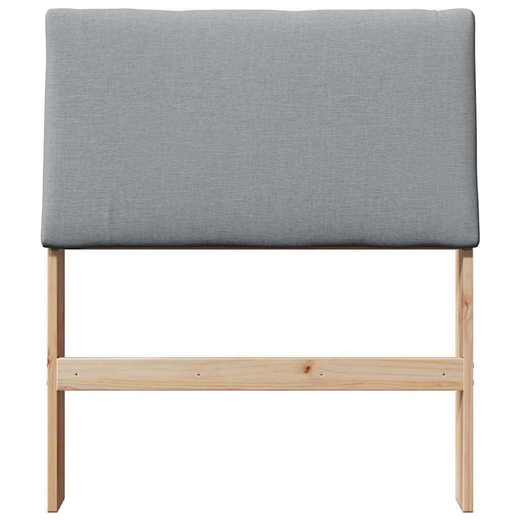 Cabeceira estofada cinzento-claro 80 cm