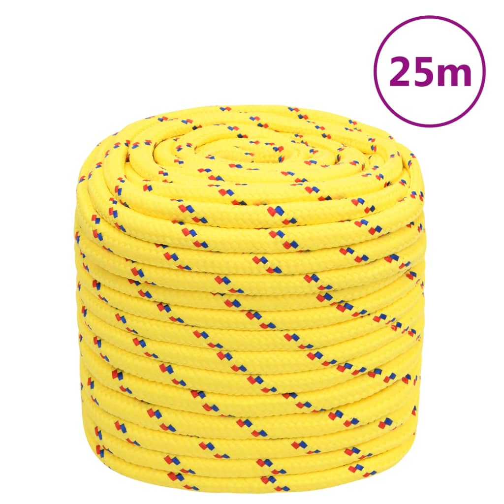 Corda de barco 16 mm 25 m polipropileno amarelo