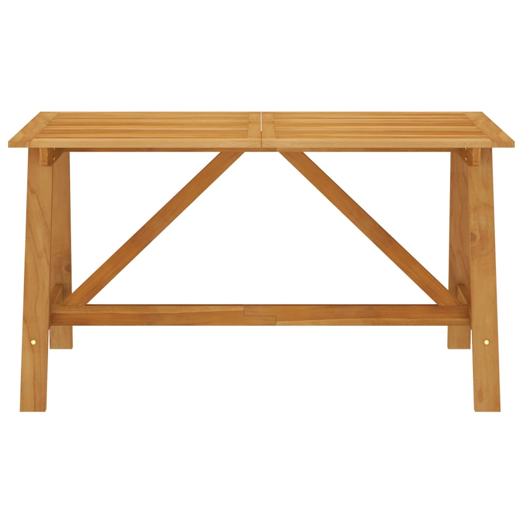 Mesa de jantar p/ jardim 140x70x73,5cm madeira de acácia maciça