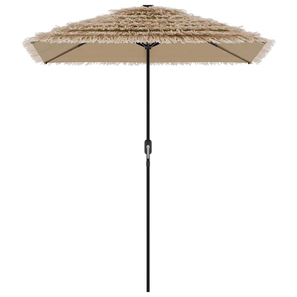 Guarda-sol de jardim com poste de aço 300x200x250 cm castanho