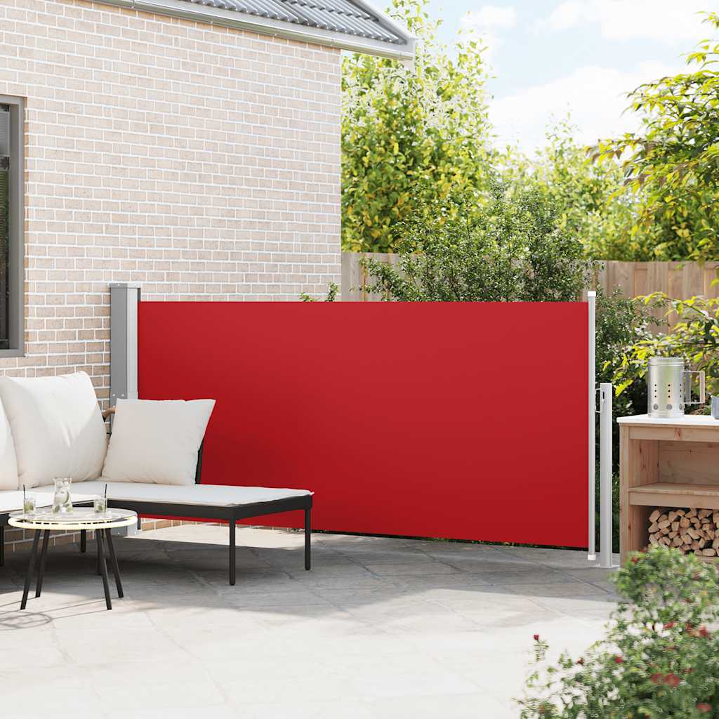 Toldo lateral retrátil 140x300 cm vermelho