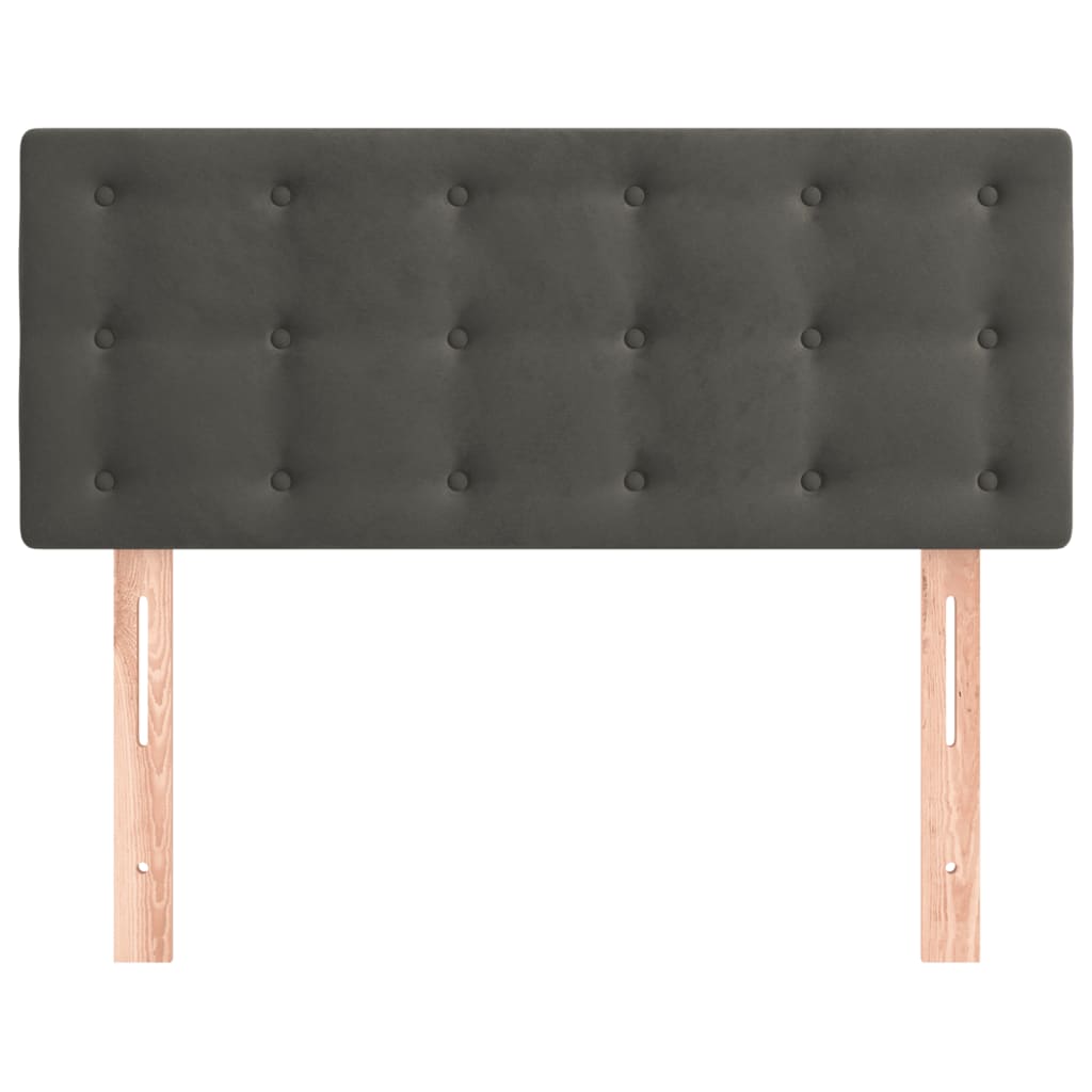 Cabeceira de cama veludo 80x5x78/88 cm cinzento-escuro
