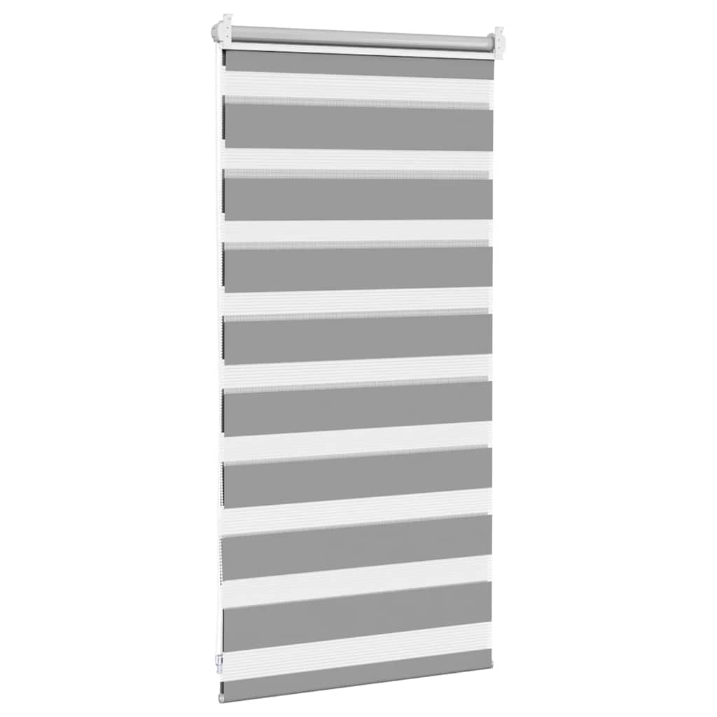 Cortina zebra 40,9x100 cm, largura do tecido 36,7 cm, cinza