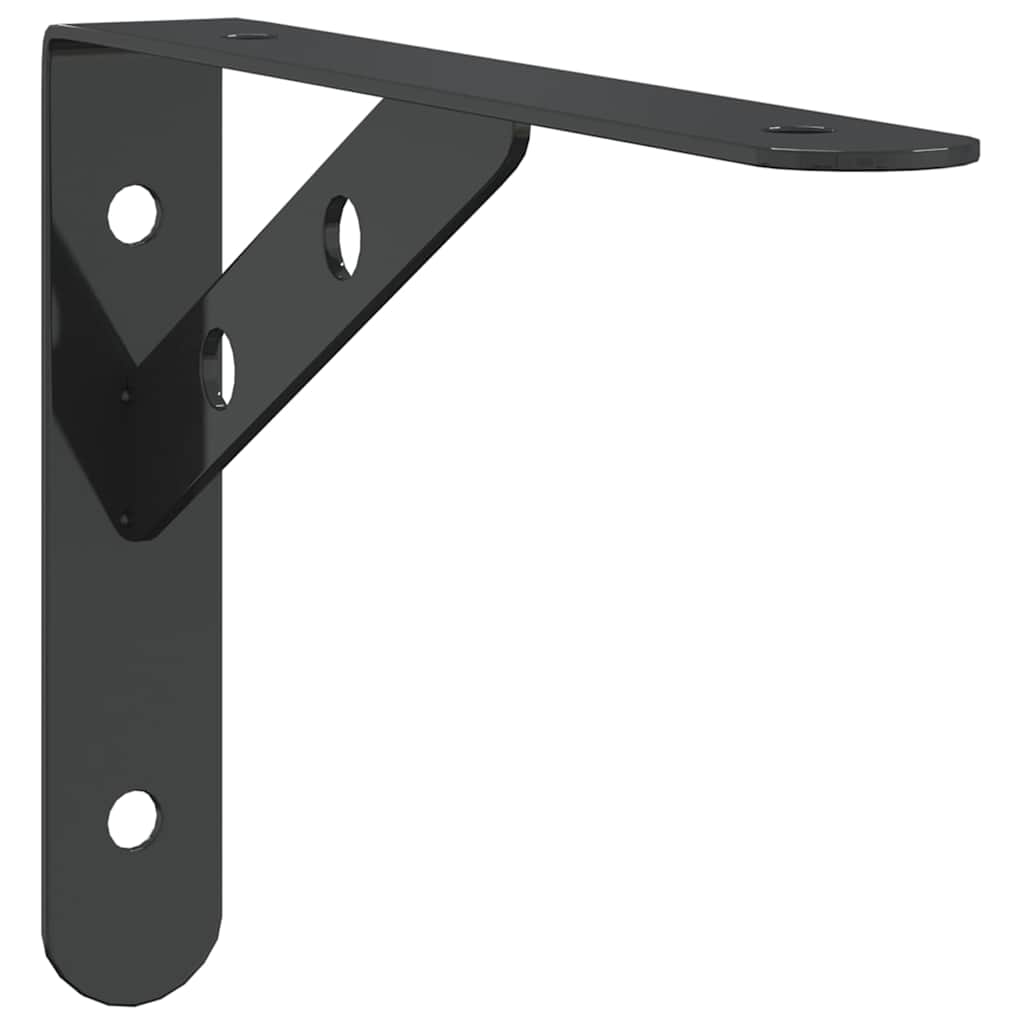 Suportes prateleira 4pcs 20x2,5x14 cm aço inoxidável prateado