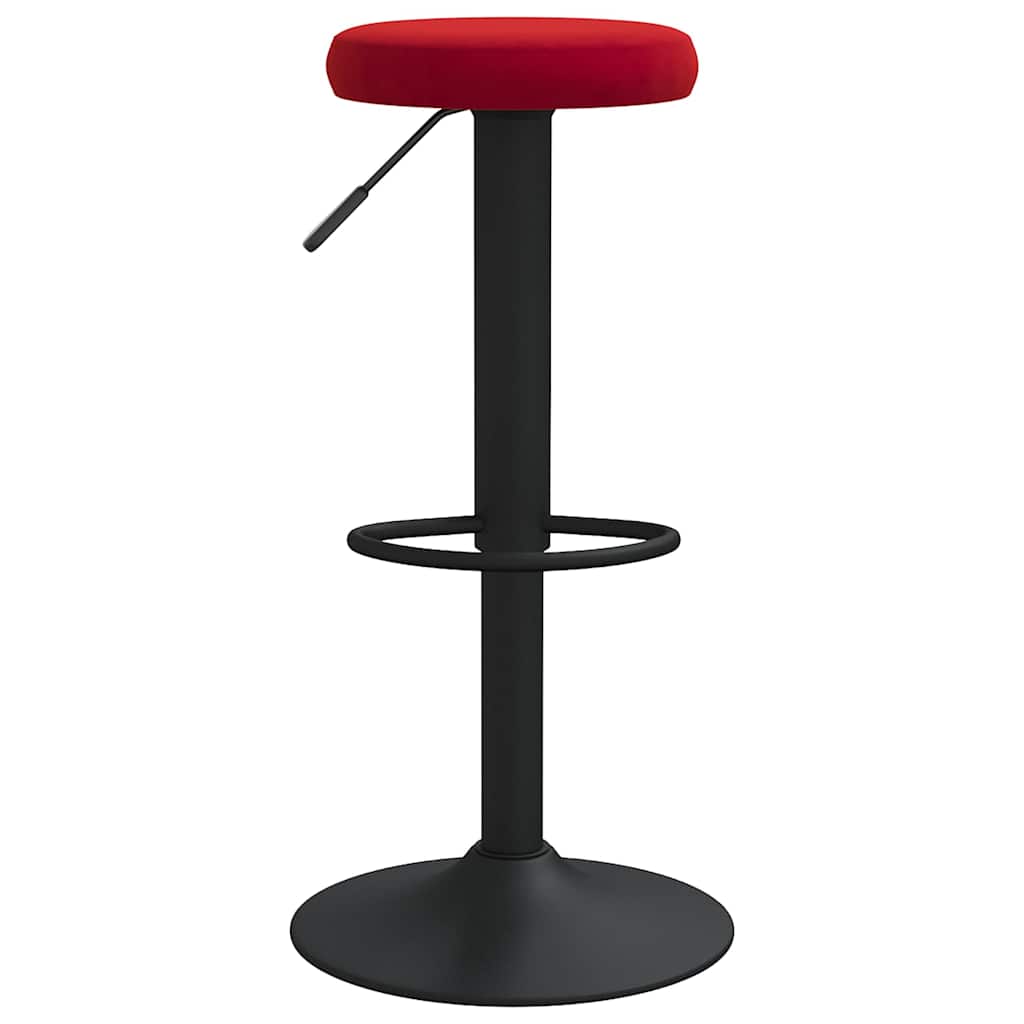 Bancos de bar 2 pcs veludo vermelho tinto