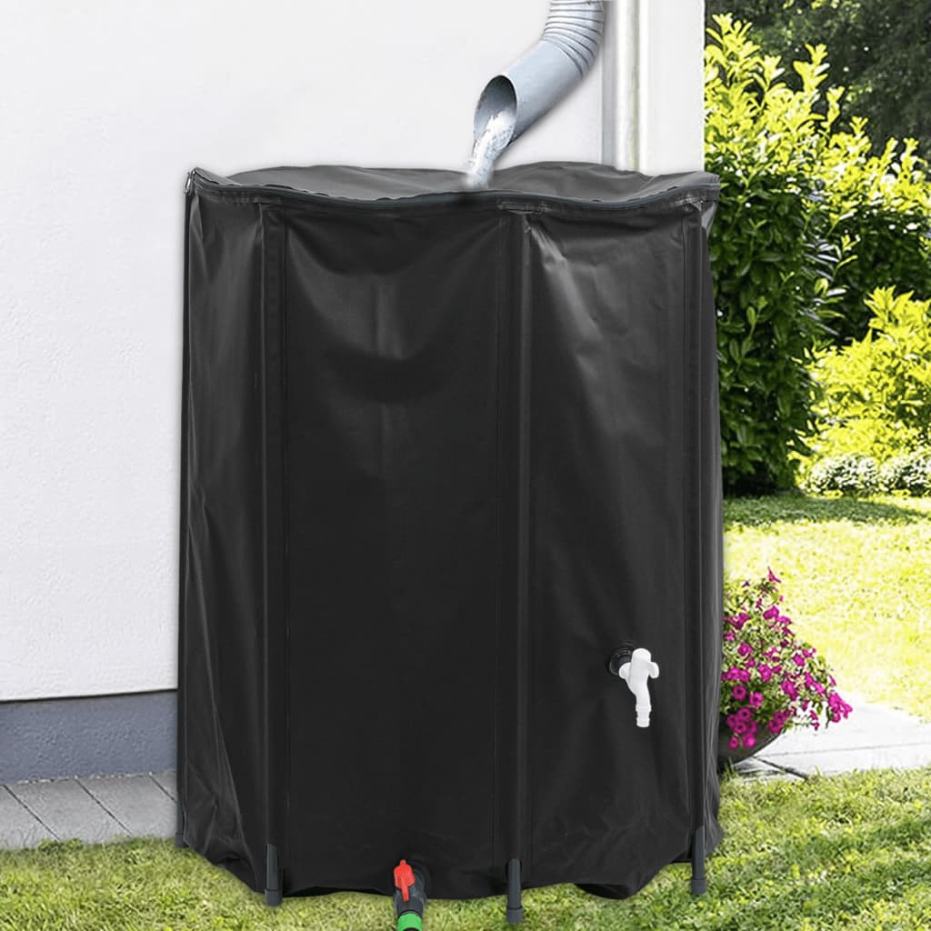 Depósito de água dobrável com torneira 750 l PVC