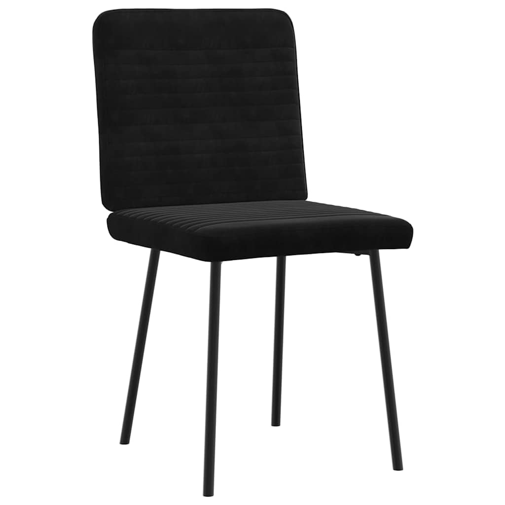 Cadeiras de jantar 4 pcs veludo preto