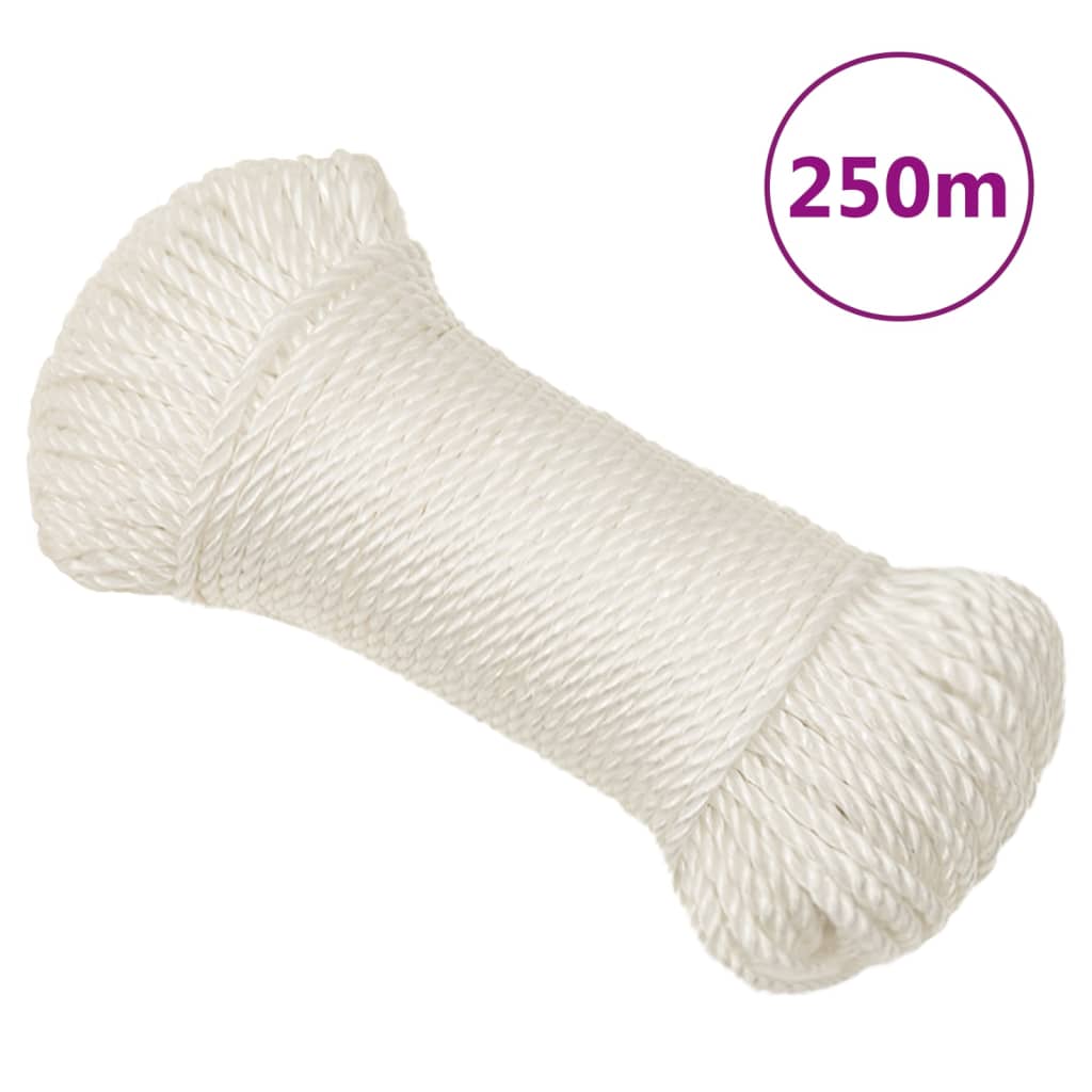 Corda de trabalho 6 mm 250 m polipropileno branco