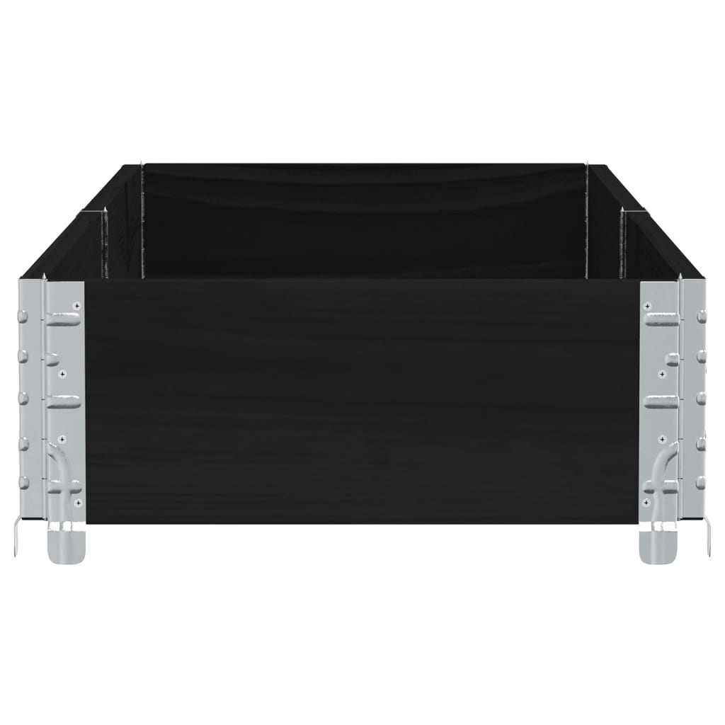 Vaso/floreira de jardim 150x50 cm madeira de pinho maciça preto