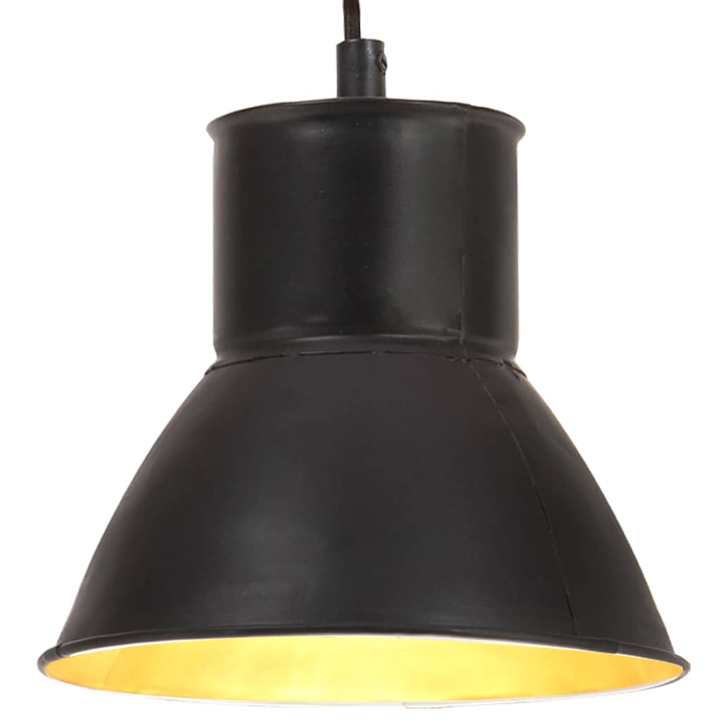 Candeeiro suspenso redondo 25 w 17 cm e27 preto