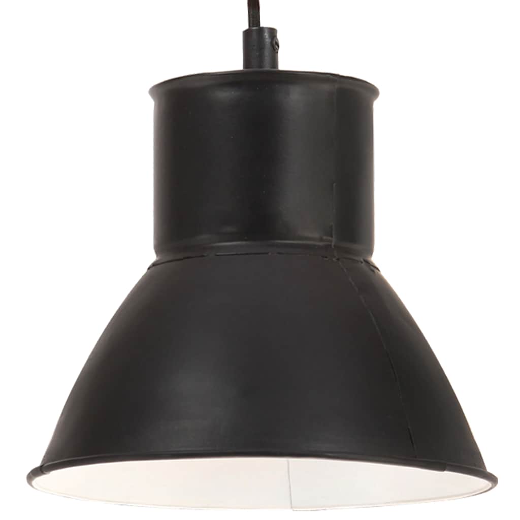 Candeeiro suspenso redondo 25 w 17 cm e27 preto